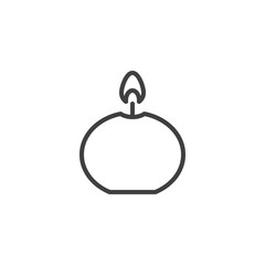 Aromatic candle line icon. linear style sign