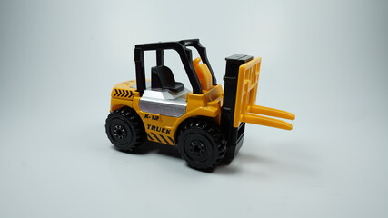 Heavy equipment toy on white background