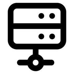 
Network server icon in editable design

