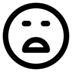 
Modern style of sad emoji icon

