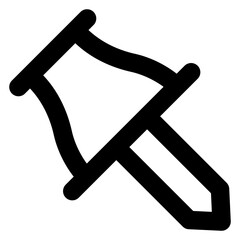 
Pushpin, thumbtack concept in modern filled vector

