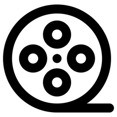 
Modern style icon of film reel 

