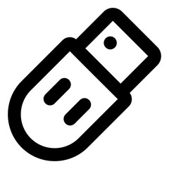 
Universal serial bus icon in glyph design

