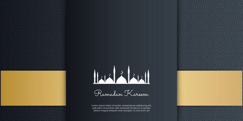 Modern gold black ramadan background