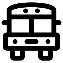 
A public transport vehicle, school bus icon

