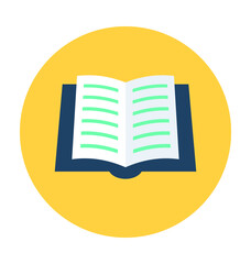 Open Book Vector Icon
