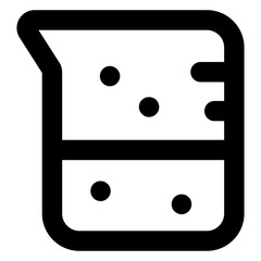 
Lab apparatus icon in glyph style, beaker vector 

