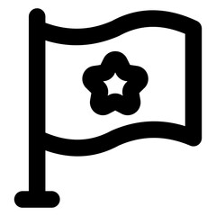 An icon design of flag, editable vector 
