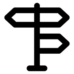 
A glyph design of roadboard icon

