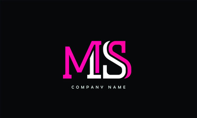 MS, SM, M, S Abstract Letters Logo Monogram
