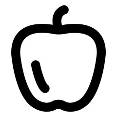
A fresh fruit icon in solid design, apple vector 

