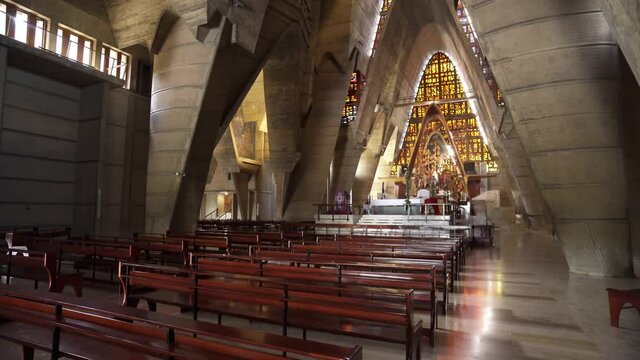 Altar of the Great Christian Church in Higuey Cityб Dominican Republic Basilica Catedral Nuestra Se&ntilde;ora de La Altagracia