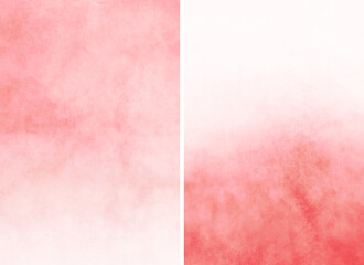 Tender color sky with clouds in two backgrounds. Watercolor