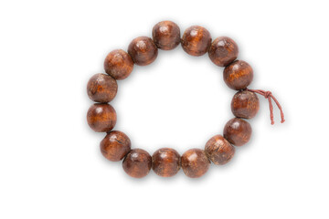 Bracelet wood in isolated with clipping path.