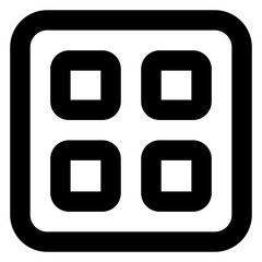 
Editable solid design of grid view icon

