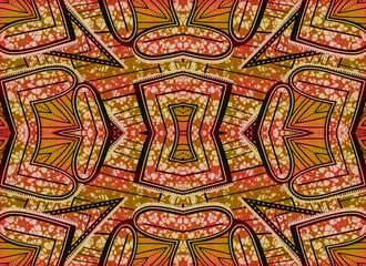 Colored African fabric - Seamless pattern