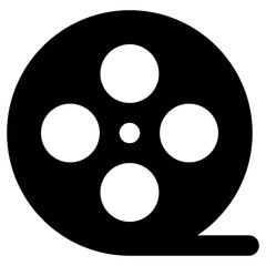 
Modern style icon of film reel 

