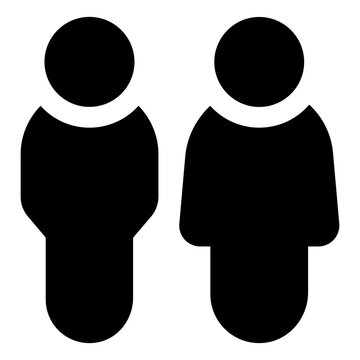 
Male and female together showcasing couple icon

