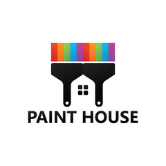 Paint house logo template design