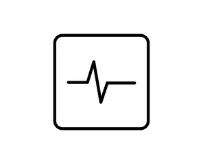 CARDIOGRAM line icon. Vector symbol in trendy flat style on white background. CARDIOGRAM sing for design.