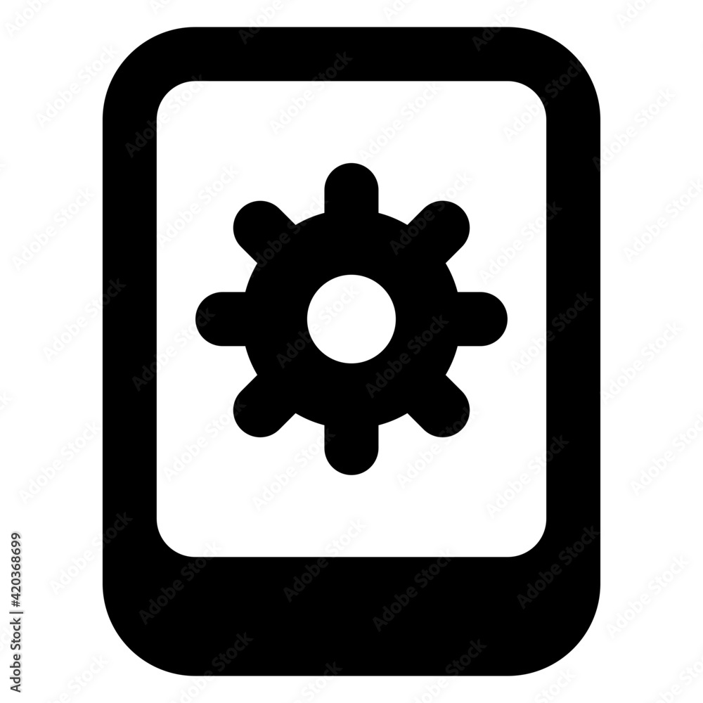 Canvas Prints mobile video icon of solid style