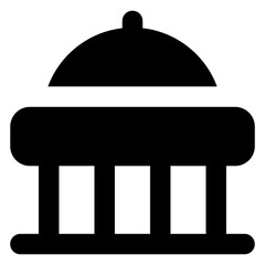 Fototapeta premium Washington hall, solid icon of capital building