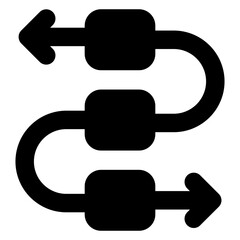 
Flowchart in glyph icon, editable vector 

