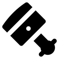 
Automobile part, solid icon of engine piston 

