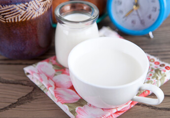 Fresh milk breakfast