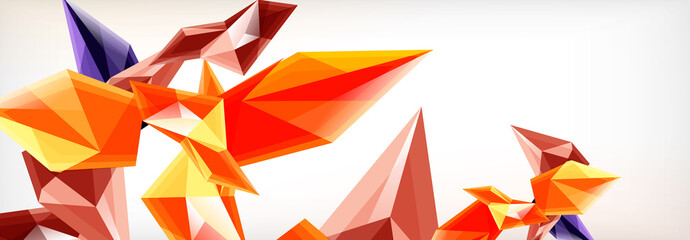 Vector 3d triangles and pyramids abstract background for business or technology presentations, internet posters or web brochure covers