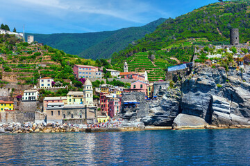 Fototapeta na wymiar Cityscape of Vernazza, Liguria, Cinque terre, Italy