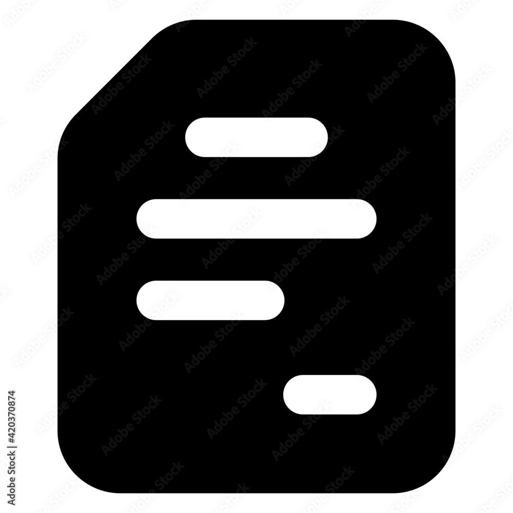 Canvas Prints a unique style icon of folded paper in glyph style