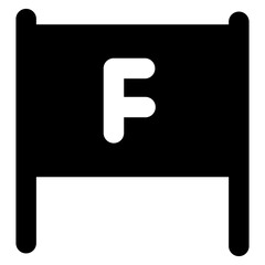 
Finish line icon in glyph style


