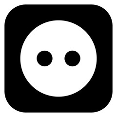 Obraz premium An icon design of receptacle in glyph style