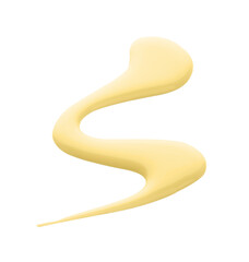 Sweet condensed milk on white background