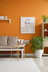 Modern interior of living room
