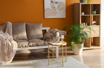 Modern interior of living room