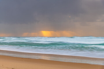 Fototapeta premium Rainy day moody seascape