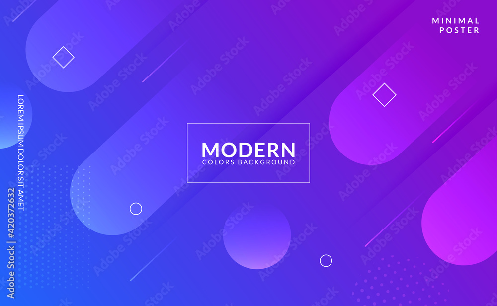 Poster modern dynamic vibrant layout background suitable for webinar template