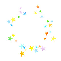 Rainbow Festive Confetti. Carnival Star Falling.