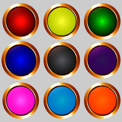 Vector set of buttons key 