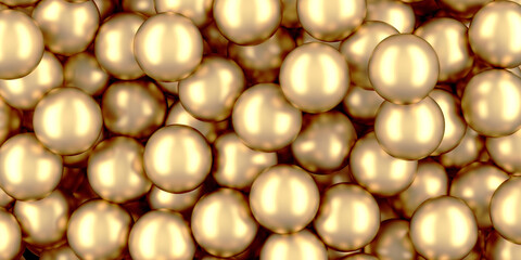 Golden polish spheres ballc design background