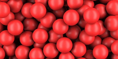 Red shiny spheres design background