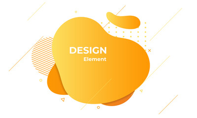 liquid abstact element with orange color