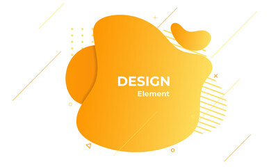 liquid abstact element with orange color