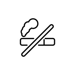 No Smoking icon in vector. Logotype