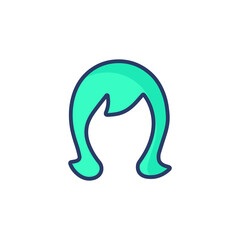 Hair Extension icon in vector. Logotype
