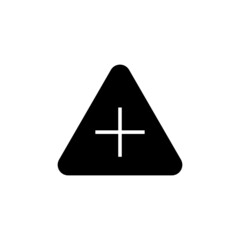 crossroads icon, vector road sign icon, isolated on white background