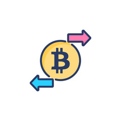 Transaction icon in vector. Logotype