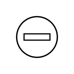 Caution, do not enter sign  in solid black flat shape glyph icon, isolated on white background